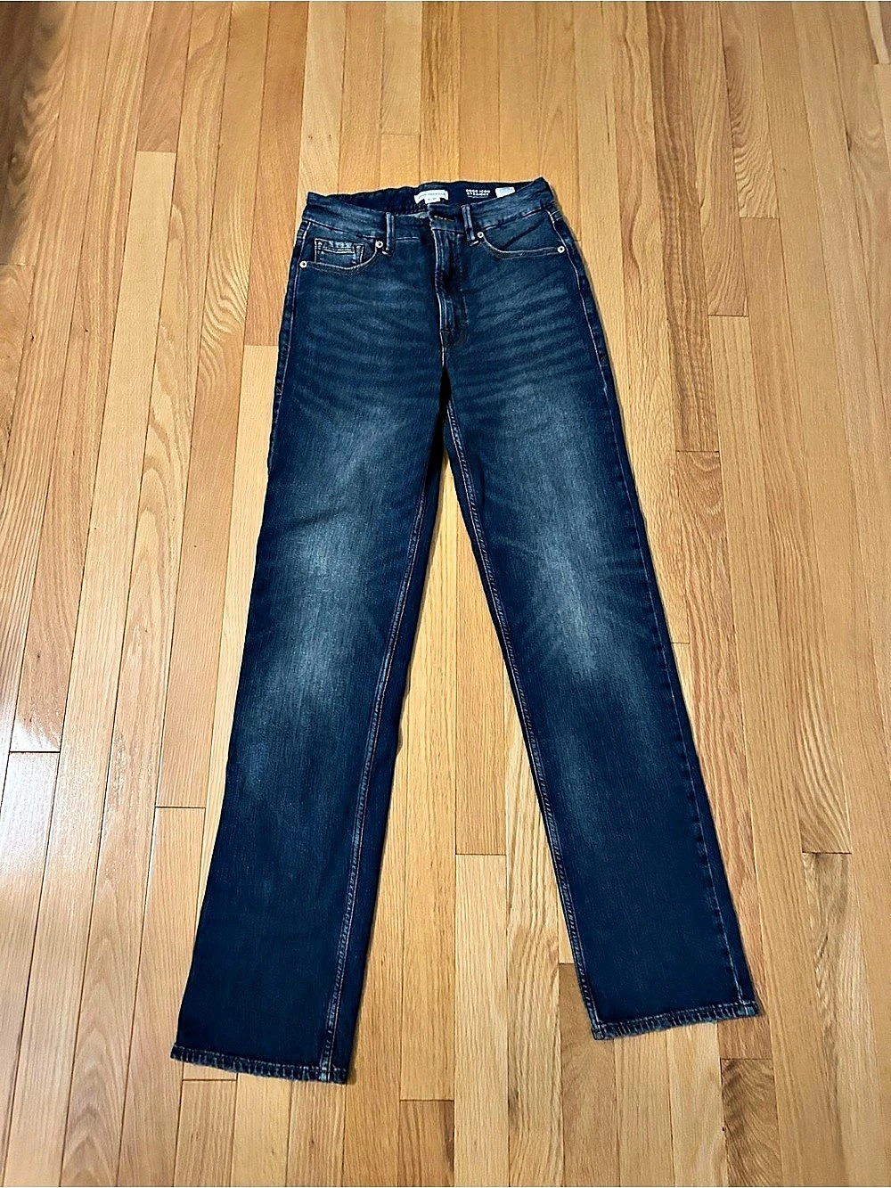 Good American Good Icon Straight Leg Jeans Blue Waist 27